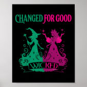 良い邪悪な面白いハロウィーンの魔女に変わった ポスター (正面)