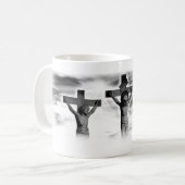 良い金曜日、キリストの十字架のシーンのマグカップ コーヒーマグカップ (正面左)