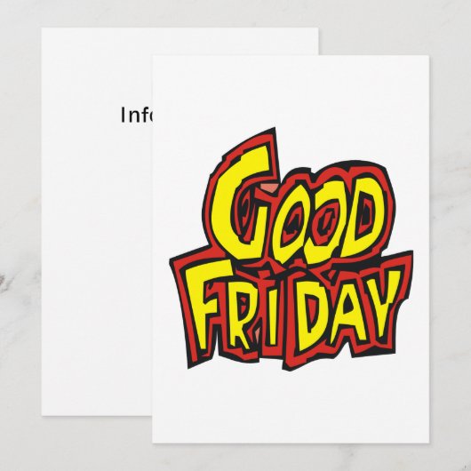 良い金曜日 招待状 (正面/裏面)