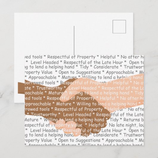 良い隣人であること ポストカード (正面/裏面)