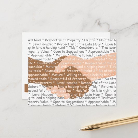 良い隣人であること ポストカード (正面/裏面インサイチュ)