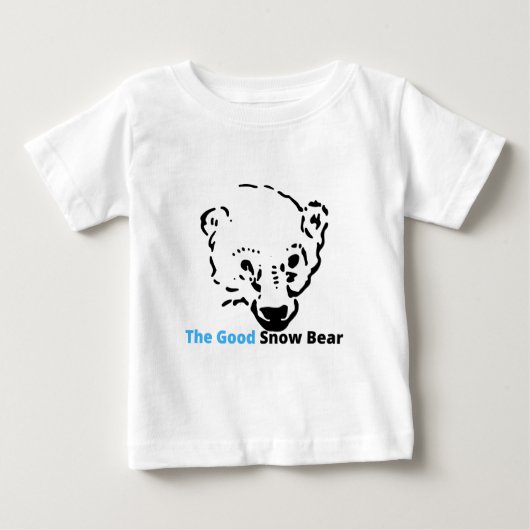 良い雪の熊、シンプル家族の贈り物 ベビーTシャツ (正面)
