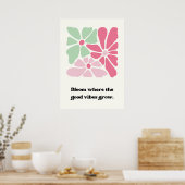 良い雰囲気が育つ開花 ポスター (キッチン)