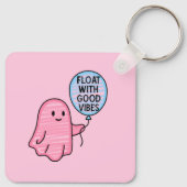 良い雰囲気でフロートかわいいブーデザイン キーホルダー (裏面)