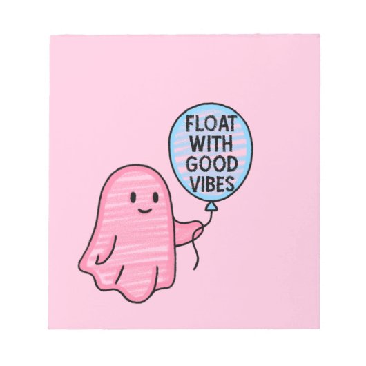 良い雰囲気でフロートかわいいブーデザイン ノートパッド (正面)