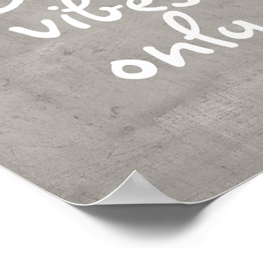 良い雰囲気のみタイポグラフィグレイと白 ポスター (角)