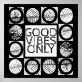 良い雰囲気のみ引用文ポスはっきりしたター白黒 ポスター (正面)