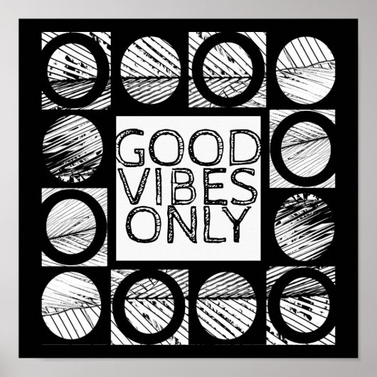 良い雰囲気のみ引用文ポスはっきりしたター白黒 ポスター (正面)