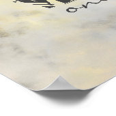 良い雰囲気のみ黄色と灰色のウォールアート引用文 ポスター (角)