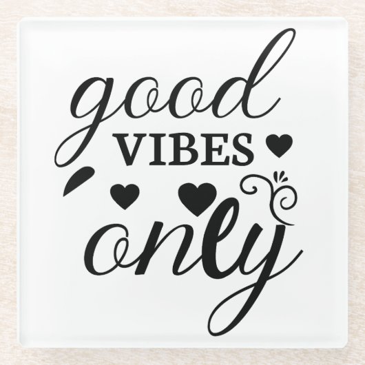 良い雰囲気のみ ガラスコースター (正面)