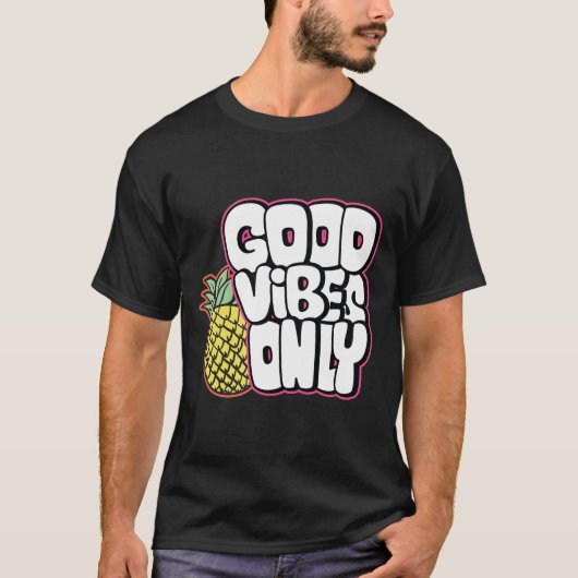 良い雰囲気のみ |グッドビベス引用文 Tシャツ (正面)