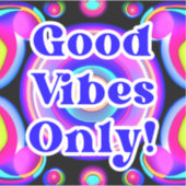 良い雰囲気のみ!ネオンカラー80年代/90年代AIデザイン シール (正面)