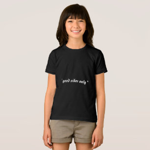 "良い雰囲気のみ" gen zスローガン黒 トライブレンドTシャツ