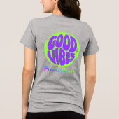 良い雰囲気は紫と緑のTシャツ トライブレンドＴシャツ (裏面)