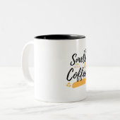 良い雰囲気を吸い込む:新鮮なコーヒーマグの香り ツートーンマグカップ (正面左)