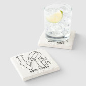 良い雰囲気を愛する ストーンコースター (横)