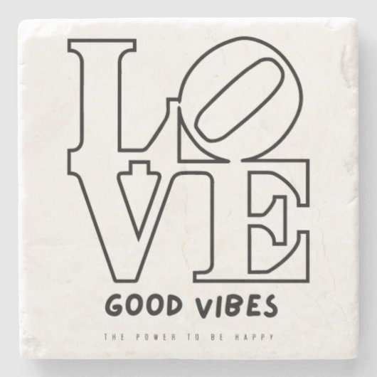 良い雰囲気を愛する ストーンコースター (正面)