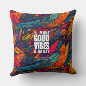 良い雰囲気を習慣にする |装飾用クッション クッション (裏面)