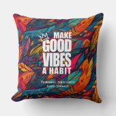 良い雰囲気を習慣にする |装飾用クッション クッション (正面)