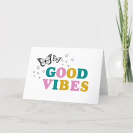 良い雰囲気！レトロとカラフル蝶 サンキューカード