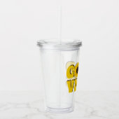 良い雰囲気 |明るい黄色のひまわり アクリルタンブラー (右)