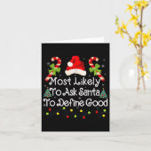 良い頼クリスマスを定義するSanta Lights CandyおもしろいChr カード (黄色い花)