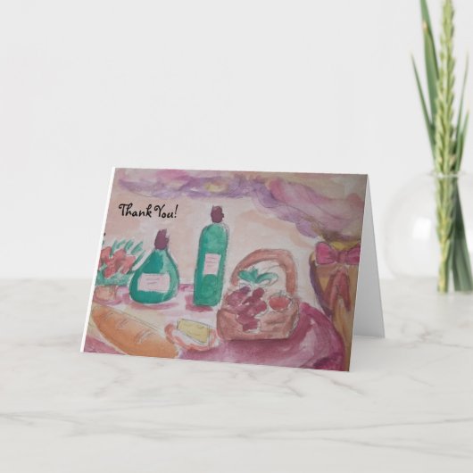 良い食べ物と良い友達 カード (正面)