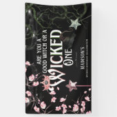 良い魔女か悪い一つの旗 横断幕 (縦)