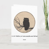 良い魔女が乗る – ハロウィンカード カード (裏面)