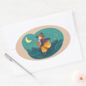 良い魔女のシール 楕円形シール (封筒)