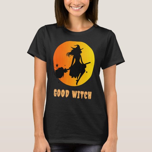 良い魔女ハロウィン男性へ女性 Tシャツ (正面)