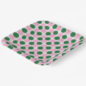 良い魔女悪い魔女 – ピンクと緑の誕生日 ペーパープレート (傾斜あり)