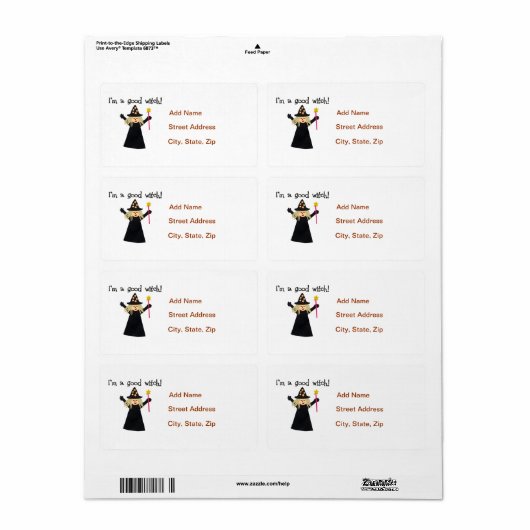 良い魔女 ラベル (フルシート)