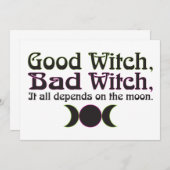 「良い魔女、悪い魔女……」招待状 招待状 (正面/裏面)