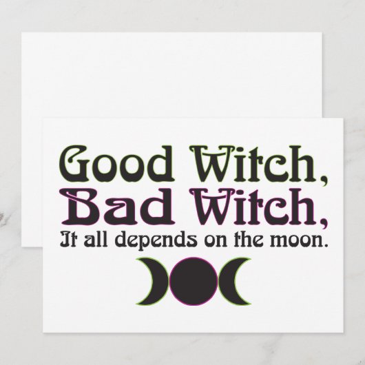 「良い魔女、悪い魔女……」招待状 招待状 (正面/裏面)