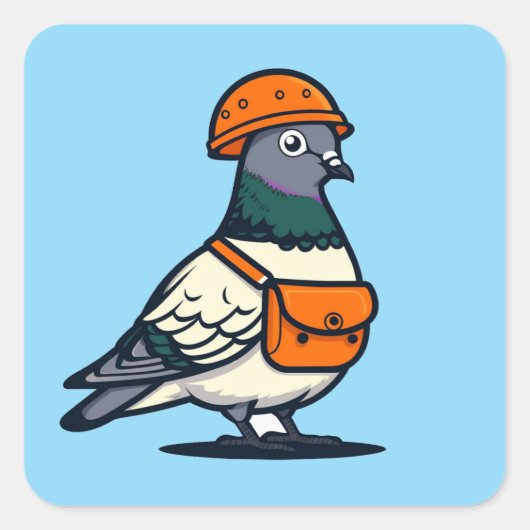 良い鳩 スクエアシール (正面)