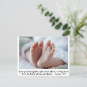 良い&完璧な贈り物～妊娠のお知らせ 案内ポストカード (スタンド正面)