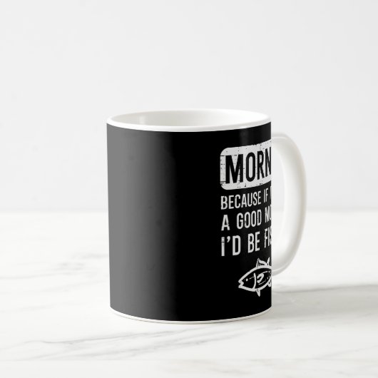 良いIdもしは魚釣りの男おもしろいのWo コーヒーマグカップ (正面右)