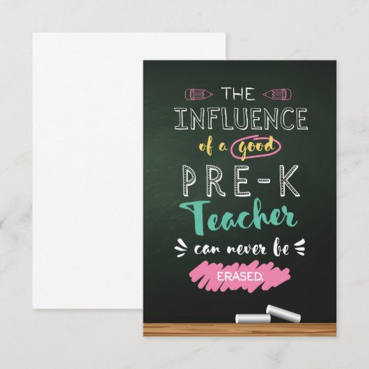 良いPre-K先生 サンキューカード (正面/裏面)