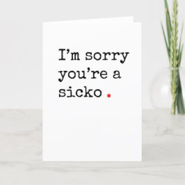 良おもしろいいカード"sicko" シーズンカード