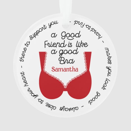 良おもしろいいブラと最高の同様に、ビースティーの友だちのギフト オーナメント (裏面)