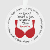 良おもしろいいブラと最高の同様に、ビースティーの友だちのギフト オーナメント (正面)