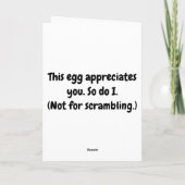 良おもしろいい卵感謝 – ありがとうギフト サンキューカード (裏面)