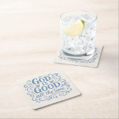 良お洒落いタイポグラフィ スクエアペーパーコースター (インサイチュ)