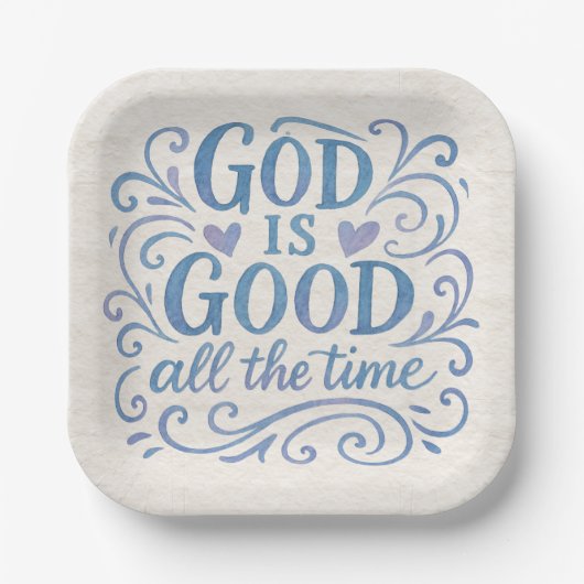 良お洒落いタイポグラフィ ペーパープレート (正面)