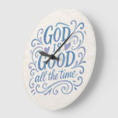 良お洒落いタイポグラフィ ラージ壁時計 (傾斜)