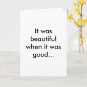 良かった時は美しかった… カード (黄色い花)