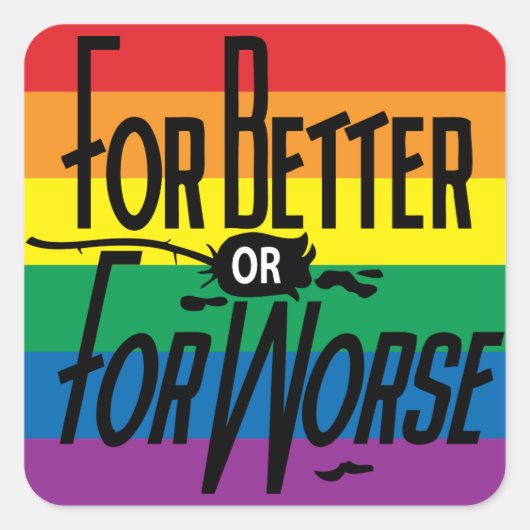 良かれ悪しかれ、愛が勝つ、LBGT スクエアシール (正面)