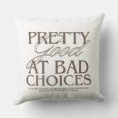 良かわいらしい悪い選択 クッション (裏面)