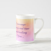 良かわいらしい詩を得る ボーンチャイナマグカップ (右)